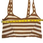 Cotton On Ribbed Knit Brown Beige Striped Sleeveless Crop Top Medium Photo 8