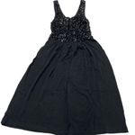 Anthropologie Built by Wendy Dress Womens X Small Black‎ Sequin Knit Midi Black Size XS Photo 1