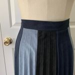 ZARA Blue and Black Pleated Color block skirt Photo 3