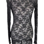 Victorias Secret Lingerie Dress Size M black lace long sleeve back neckline Size M Photo 0