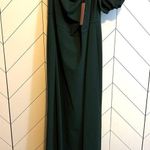 Sachin & Babi Women’s Plus 18W Emerald Green Nadia Gown One Shoulder Puff Sleeve Photo 8