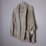 Free People JORDAN JACKET IN WASHED MUSLIN Size Small Tan Photo 2