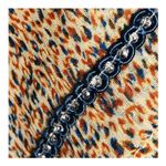 Patterson J. Kincaid Boho Sheer Tunic Dress Tan Pebble Stone Jeweled Ruffle Hem Size M Photo 5