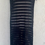 Calvin Klein Black Sheer Striped Coverup Photo 0