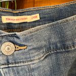 Levi's 724 High Rise Slim Straight Distressed Jeans Size 24W Photo 9