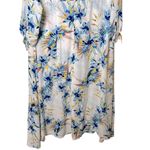 Monroe & Main White Blue Windswept Floral Summer Romper Maxi Dress NWT 1X Flaw Photo 9