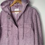 Avec Les Filles  Anthropologie Lavender Lightweight Hooded Zip Up Jacket Large Photo 2