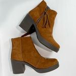 Topshop Block Tan Suede Ankle Boots Size 9 Photo 4