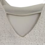 Jennifer Lopez  Long Sleeve Textured Knit Embellished with Beads. Ivory Color. M Photo 2