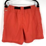 Columbia Vintage Women’s Utility Nylon Cargo Shorts Size L Attached Belt Orange Photo 10