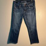 American Eagle  Outfitters Blue Ankle Cropped Denim Jeans Stretch Artist SZ 8 Y2K Photo 0