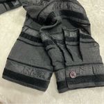 draper's & damon's PL Striped Black Gray Button-Up Shirt sheer burnout Photo 5