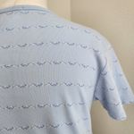 American Vintage Y2K Eddie Bauer Pastel Blue Floral Embroidered Short Sleeve Cotton T-Shirt L Photo 6