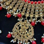 Indian Pakistani complete wedding jewelry set Red Photo 3