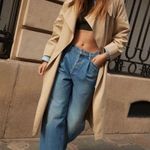 MOTHER Denim MOTHER SNACKS! THE PLEATED FUN DIP PUDDLE Jean Photo 1