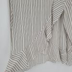 Loft Striped Blouse Career Office Business Casual Professional Ruffle Size XS Photo 6