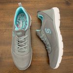 Skechers S Sport By  Yselle Sneakers Women’s 11 Gray Teal Shoes Photo 0