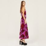 RHODE Jemima Floral Velvet Maxi Dress‎ Sz 6 Purple Photo 2