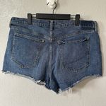 Abercrombie & Fitch  Mom Short High Rise Size 32/16 Cutoff Denim Medium Wash‎ Photo 1