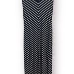 Athleta Maxi High Low Dress Cross Shore Chevron Striped Stretch S Navy Athletic Photo 1