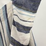 Indigo Rein  linen rayon blue striped ruffle jumper romper pants M vacation Photo 5