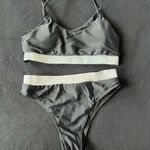 Boutique emma bling trim high waist swimsuits set black Photo 6