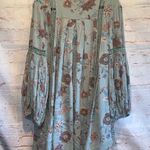 Anthropologie Free People Dress Womens Small Just The Two Of Us Tunic Mini Floral Blue Top Photo 5