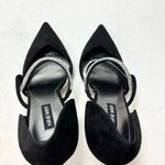 Nine West  Black and Silver Rhinestone Wrapped Pointed Toe Stiletto Pumps‎ 8.5 Photo 10