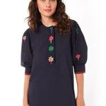 NEW VILAGALLO amber dress in navy Woman’s Size 38 US 6 Blue Photo 0