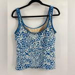 Relativity  Women’s Swim Summer Tankani Blue Pattern Bathing Suit Top Size 16 Photo 7