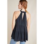 Anthropologie  Black Lavinia High Neck Halter Blouse Photo 1