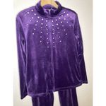 Rebecca Malone Velvet Track Suit S Purple Women’s 2 Piece Running Fairy Whimsy Photo 1
