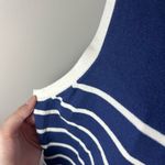Sail To Sable  Cotton Knit Tank Dress Blue Stripe Size XL Nautical Coastal Chic Photo 2