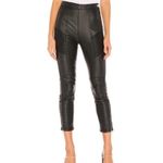 Free People Black Kaelin Vegan Leather Moto High Rise Skinny Ankle Leggings sz 8 Photo 1