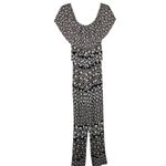Eliza J NWT Off Shoulder Floral Jumpsuit Romper Black Flowy Ruffle New Size 10 Photo 7