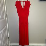CAbi  Red Uptown Cropped Wide Leg Jumpsuit Women’s size medium Photo 4