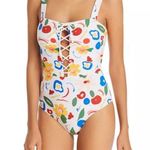 ONIA NWT  Raquel Floral Tie Front Swimsuit Photo 0