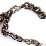 Talbots  white glass beaded gold tone crystal statement necklace Photo 7