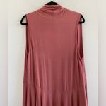 Agnes & Dora Mauve Sleeveless Cascade Vest Duster Lagenlook Cardigan Size Large Photo 8