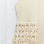 ZARA  NWT combination mixed contrast midi dress crochet detailed skirt tank style Photo 13