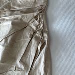 ZARA Beige Linen Dress With Slit Detail And Strappy Open Back From Italy Photo 3