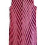 Adrienne Vittadini  Sleeveless Shift Mini Dress Pink Black Chain Link Print Sz 2 Photo 1