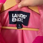 Lands' End  Hooded Lightweight Rain Jacket Bright Vibrant Pink Size Women's XL Photo 7