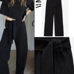 ZARA NWT BLOGGERS FAV TIED HIGH WAISTED PANT S Photo 1
