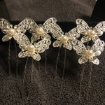 Set of 6 Silver Bridal Hair Pins Photo 2