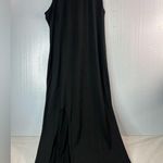 Absolutely It 2X High Neck Sleeveless Black Maxi Dress Loungewear Photo 6
