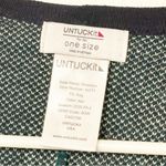 Untuckit Women’s One Size Wool Blend Cape Green Plaid Photo 2