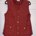 Adrienne Vittadini  Women’s Quilted Vest - Burgundy - Size Large Photo 0