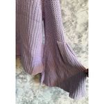 Free People Sweater V Neck Long Bell Sleeve Purple Knit Pullover S Photo 5