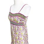 Anthropologie Chaudry Raga Madi Dress Floral Spring Print Beaded Medium Purple Photo 6